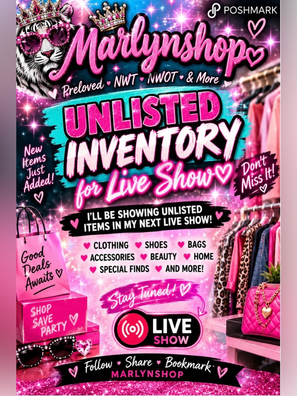 1-50 Unlisted  Live Show Inventory